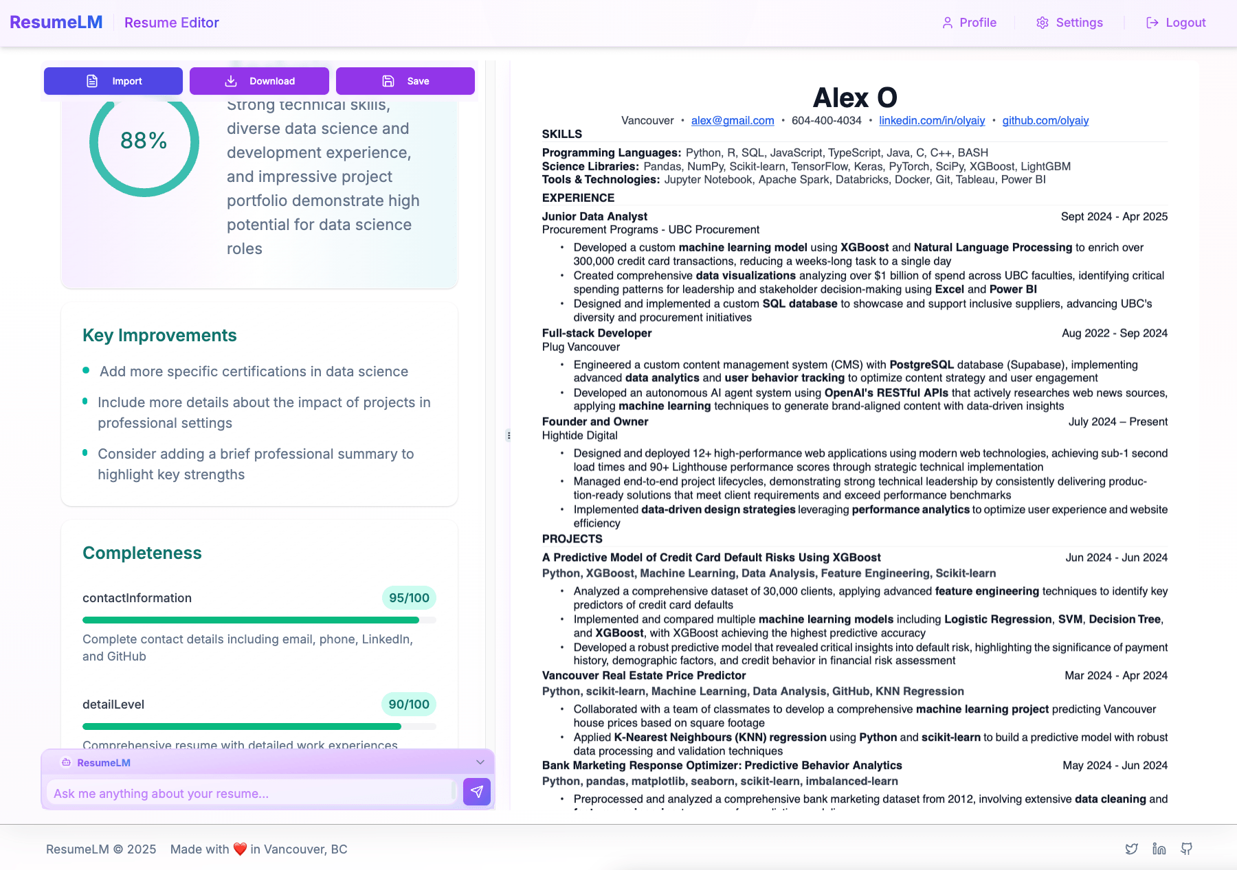 Resume Performance Scoring